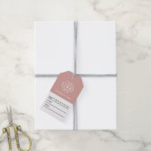 Moderne Prijskaart Sociale Media Zakelijk Logo Han Cadeaulabel (Met Touw)