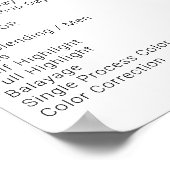 Moderne Prijslijst Salon Make-up Foto Poster (Hoek)