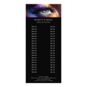 Moderne Prijslijst Salon Make-up Foto Rack Card Reclamekaart (Voorkant)