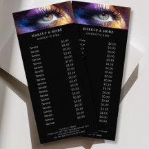 Moderne Prijslijst Salon Rack Card voor Make-up Fo