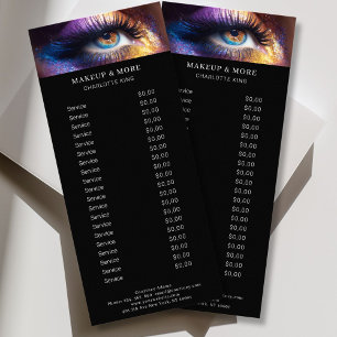 Moderne Prijslijst Salon Rack Card voor Make-up Fo Reclamekaart