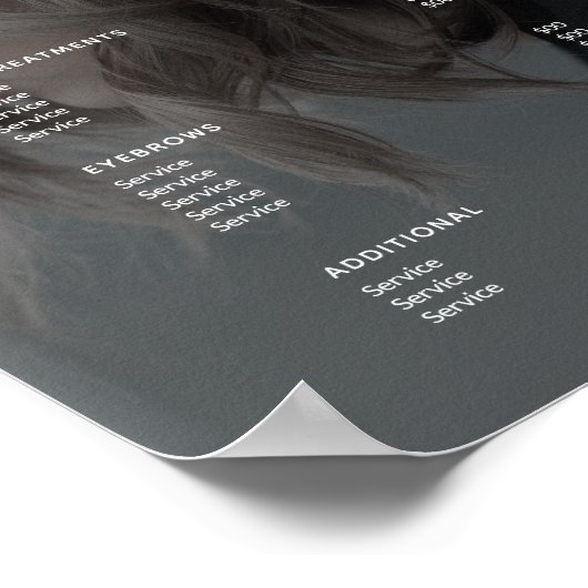 Moderne Prijslijst van het menu Prijs van het menu Poster (Hoek)