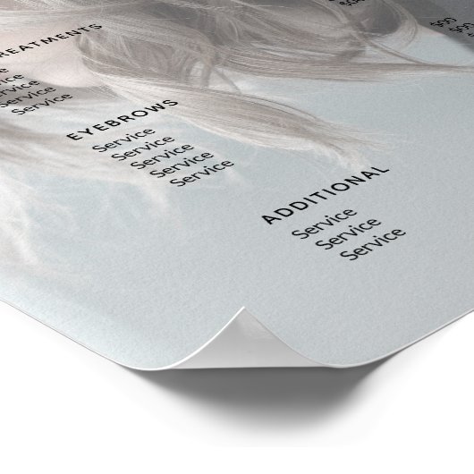 Moderne Prijslijst van het menu Prijs van het menu Poster (Hoek)