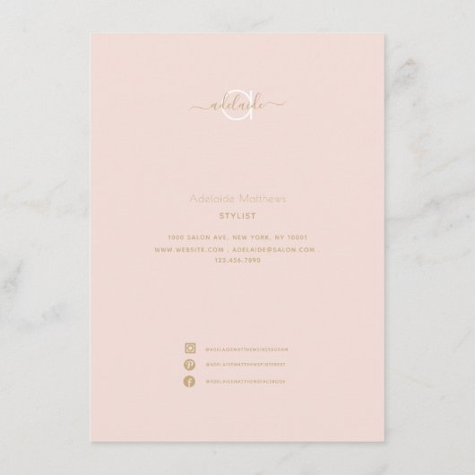 Moderne prijslijst voor bruinkroze bruinkzalf met  menu (Achterkant)