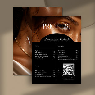 Moderne Prijslijst voor Cosmetische Salon Diensten Menu