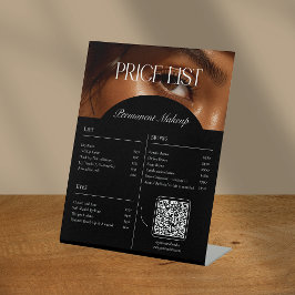 Moderne Prijslijst voor Cosmetische Salon Diensten Reclamebord Met Voetstuk