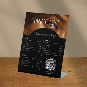 Moderne Prijslijst voor Cosmetische Salon Diensten Reclamebord Met Voetstuk