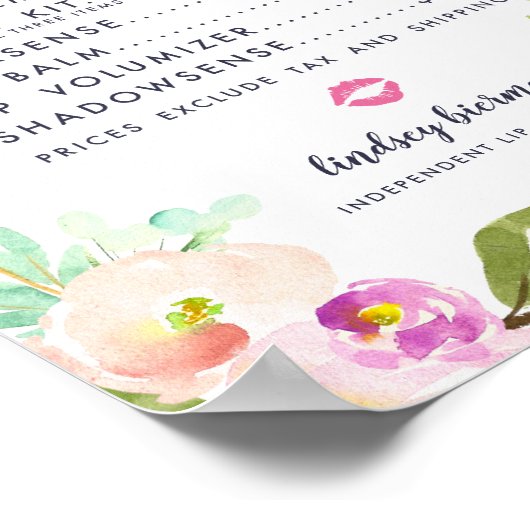 Moderne prijslijst voor de moderne platte productd poster (Hoek)