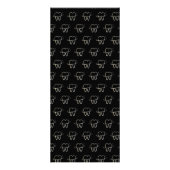 Moderne prijslijst voor geestesorthodontist zwart reclamekaart (Achterkant)