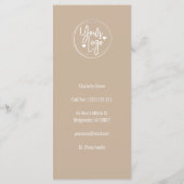 Moderne prijslijstmenu voor artistieke emens eup menu (Achterkant)