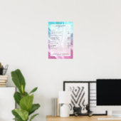 Moderne Prijslijstposter voor Salon met Pastelkleu Poster (Thuiskantoor)