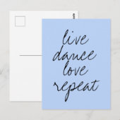 Moderne prijsopgave blauw briefkaart (Voorkant / Achterkant)