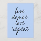 Moderne prijsopgave blauw briefkaart (Voorkant)