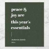 moderne prijsopgave, vreugde en feestdagen wijn etiket (Enkel label)