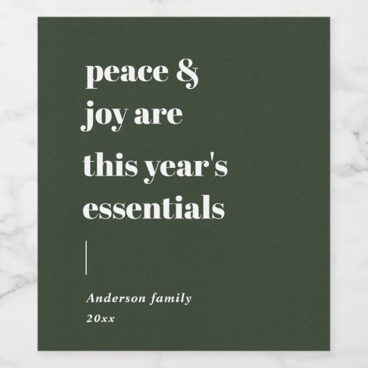 moderne prijsopgave, vreugde en feestdagen wijn etiket (Enkel label)