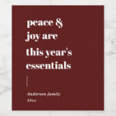 moderne prijsopgave, vreugde en feestdagen wijn etiket (Enkel label)