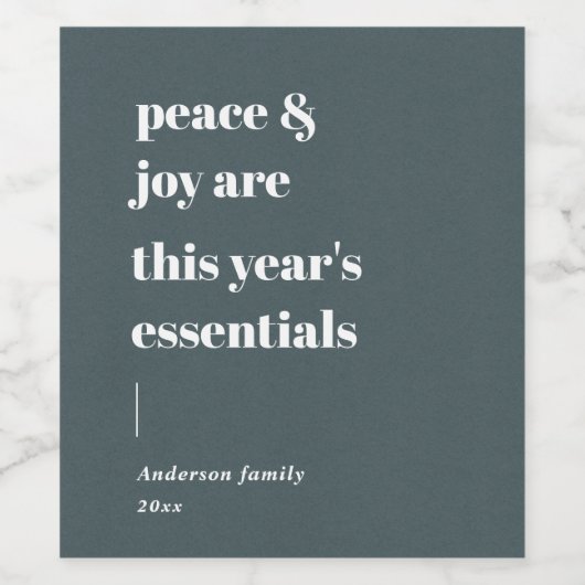 moderne prijsopgave, vreugde en feestdagen wijn etiket (Enkel label)