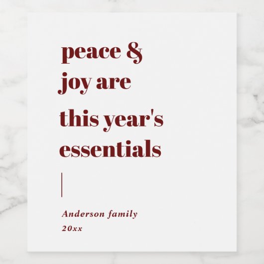 moderne prijsopgave, vreugde en feestdagen wijn etiket (Enkel label)