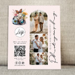 Moderne prijzen voor Blush Wedding Photography Pri Flyer<br><div class="desc">Moderne,  trendy blush floral Wedding Photography Pricing Flyer. Het ontwerp kenmerkt typografiemanuscript ""fotografie",  qr code,  uw logo,  contactdetails,  camera logo,  sociale media en 3 portefeuillefoto's op de voorzijde. Pas verder met extra 3 foto's en de tariferingsgids op de rug aan.</div>