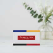 Moderne primaire kleuren visitekaartje (Staand voorkant)