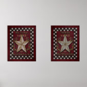 Moderne primitieve volkskunst verheffende sentimen muurkunst sets (Voorkant)