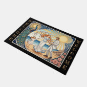 Moderne Prinses, Gelukkige Familie, Kunst Nuovo /  Deurmat (Schuin)