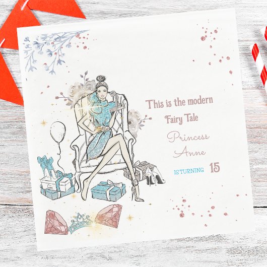 Moderne Prinses Koninklijke Verjaardag Servet