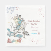 Moderne Prinses Koninklijke Verjaardag Servet (Voorkant)