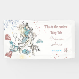 Moderne Prinses Koninklijke Verjaardag Spandoek
