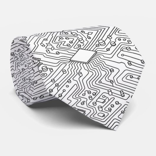 Moderne print das met circuit board - B&W Tech Gee (Opgerold)