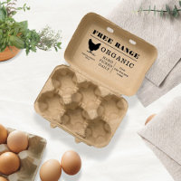 Moderne Print Free Range Egg Carton Stamp