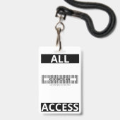 Moderne Print Security Officer Custom Employee-ID Badge (Achterkant met koord)