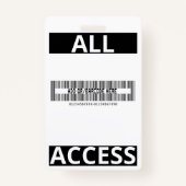 Moderne Print Security Officer Custom Employee-ID Badge (Achterkant)