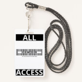 Moderne Print Security Officer Custom Employee-ID Badge (Achterkant met draagriem)