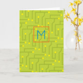 Moderne printplaat groen geel blauw oranje  kaart (Gele Bloem)