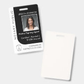 Moderne Pro Black & White - aangepaste persoonlijk Badge (Voor- en achterkant)