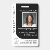 Moderne Pro Black & White - aangepaste persoonlijk Badge (Voorzijde)