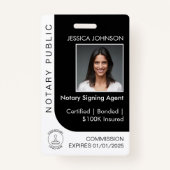 Moderne Pro Black & White - aangepaste persoonlijk Badge (Voorkant)