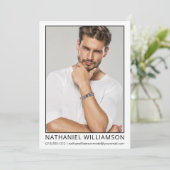Moderne Pro Model Actor Fotokaart Kaart (Staand voorkant)