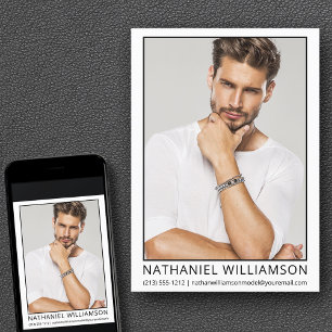 Moderne Pro Model Actor Fotokaart Kaart