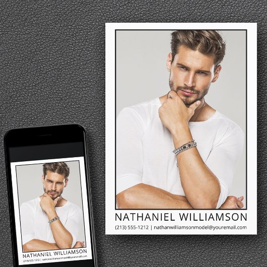 Moderne Pro Model Actor Fotokaart Kaart