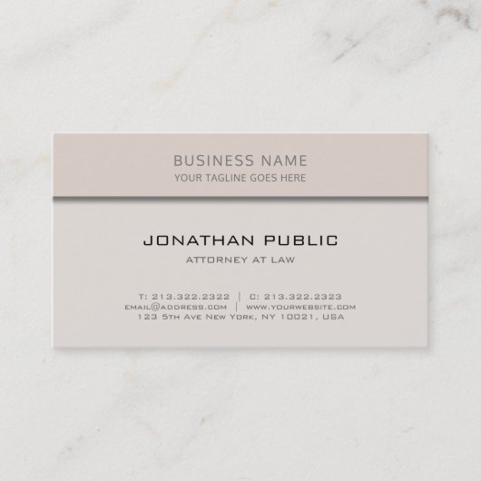 Moderne procureur bij de Kantoor van de advocatuur Visitekaartje (Voorkant)