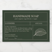 Moderne product donkergroene cosmetische zeep-labe voedselcontainer etiket (Enkel label)