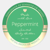 Moderne Product Verpakking Etiketten Groen en Goud (Voorkant)