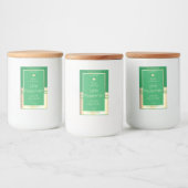 Moderne Product Verpakking Etiketten Groen en Goud (Flessen)