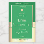 Moderne Product Verpakking Etiketten Groen en Goud (Enkel label)