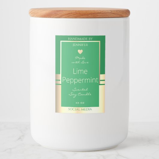 Moderne Product Verpakking Etiketten Groen en Goud (Voorkant)