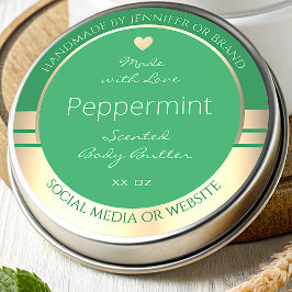 Moderne Product Verpakking Etiketten Groen en Goud