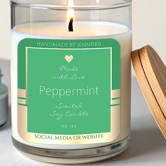 Moderne Product Verpakking Etiketten Groen en Goud