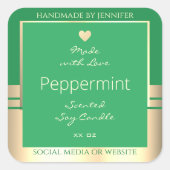 Moderne Product Verpakking Etiketten Groen en Goud (Voorkant)